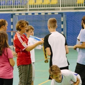 Medaillen werden verteilt