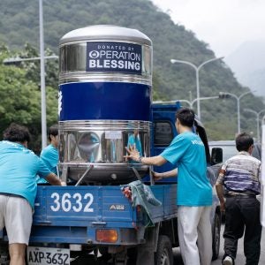 Wassertank aufgeladen