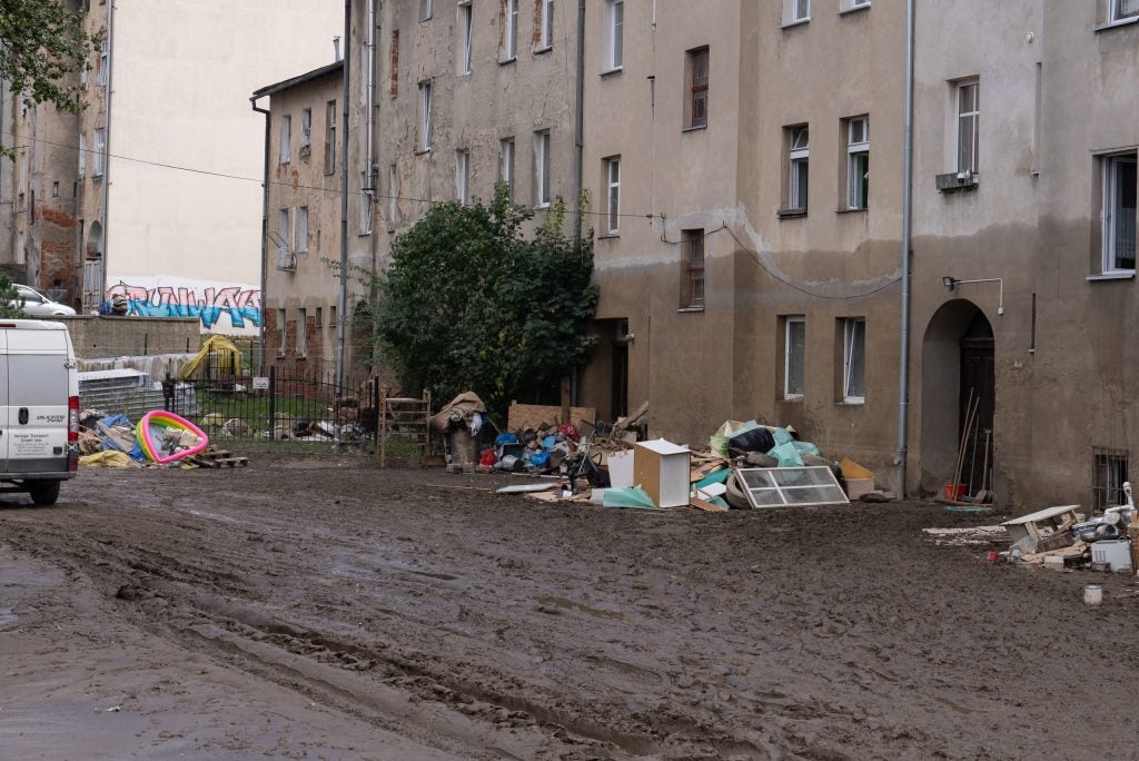 Wasserstand der Überschwemmungen