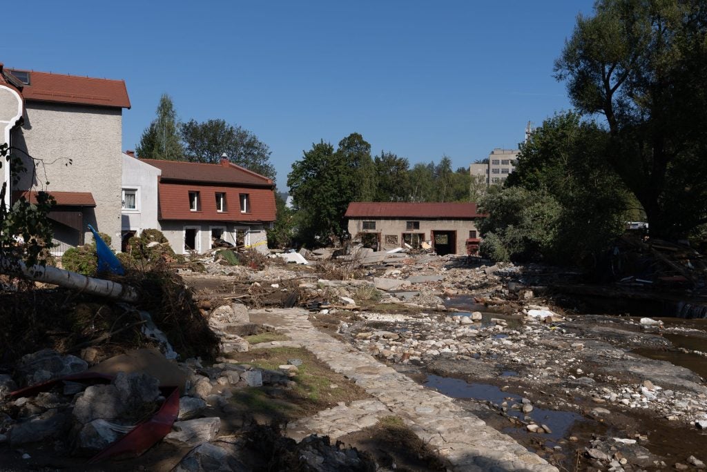Zerstörtes Wohngebiet