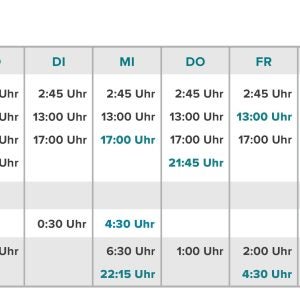 Sendezeiten