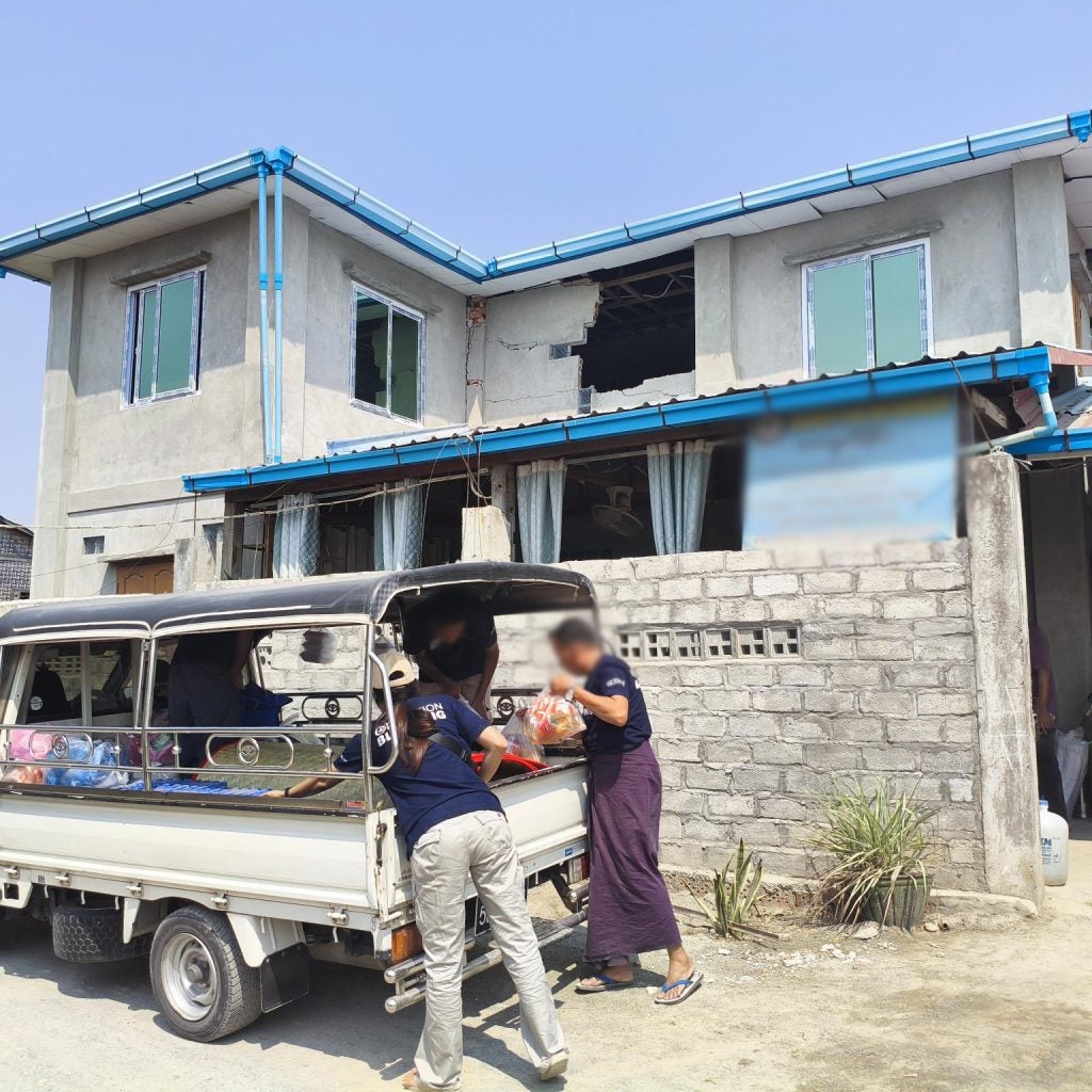 Transport von Hilfsgütern