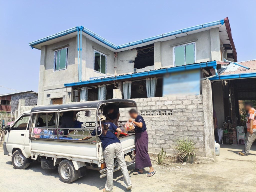 Transport von Hilfsgütern