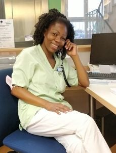 Esther at work
