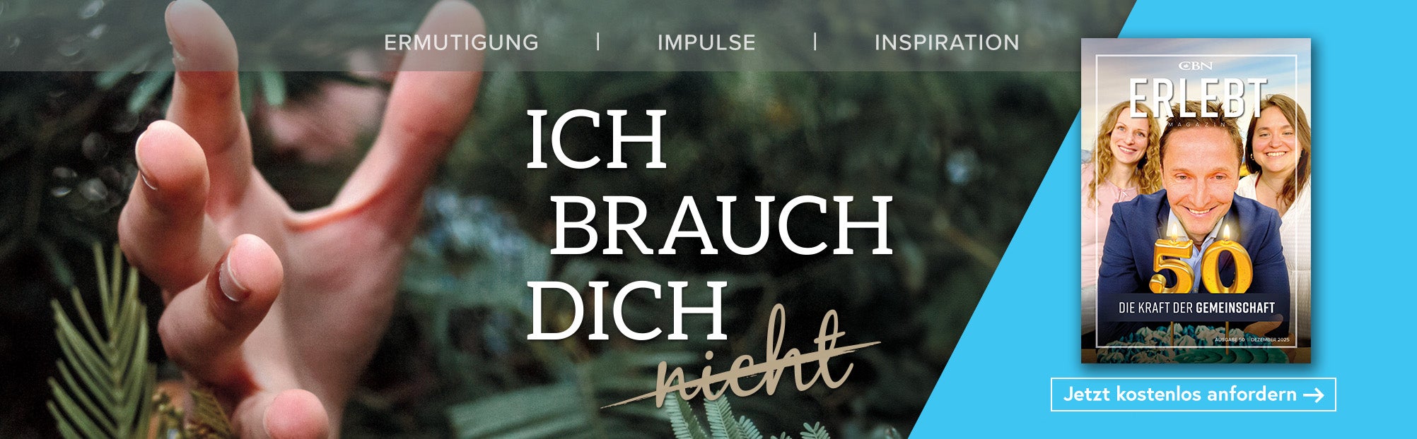 Eine Hand wird entgegengestreckt, ERLEBT Magazin zum Thema die Kraft der Gemeinschaft