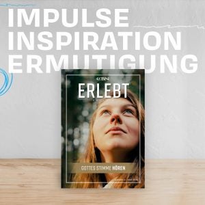 Mockup ERLEBT Magazin zum Thema "Gottes Stimme hören"