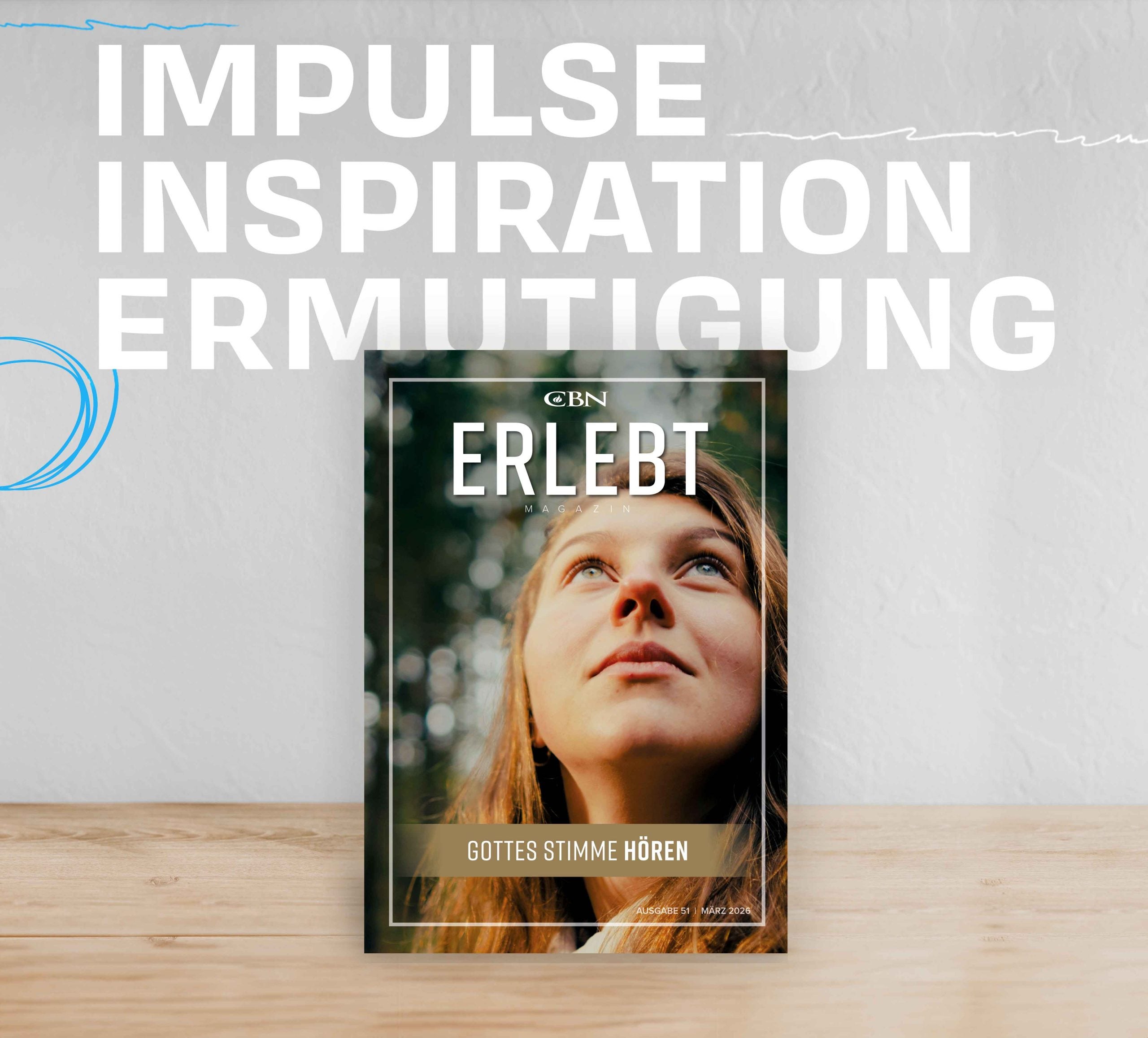 Mockup ERLEBT Magazin zum Thema "Gottes Stimme hören"