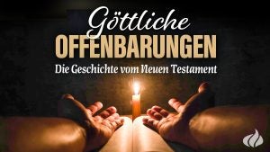 Hände im Kerzenschein auf einer geöffneten – Cover vom CBN Bibelleseplan Göttliche Offenbarungen – Die Geschichte vom Neuen Testament
